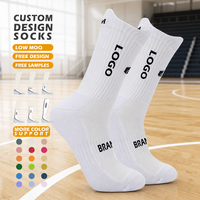 Chaussettes de sport personnalisées avec logo, en jacquard tricoté, imprimées, chaussettes de sport blanches personnalisées pour hommes, chaussettes de sport en coton pour la gym