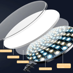 Lampe LED de remplissage vidéo <span class=keywords><strong>pour</strong></span> diffusion en direct sur smartphone, écran plein rond de 56 cm, beauté professionnelle, photographie, lampe de 18 pouces - Product Image 2