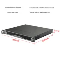 Rack de contrôle industriel 1U Carte pleine hauteur Routage souple Petite prise d'alimentation 1U Panneau en aluminium Carte mère ATX Serveur Mini-ITX ITX