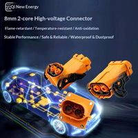 Connecteur automobile haute tension 8 mm à deux cœurs IP67, prise droite/angulaire pour faisceau de câblage de véhicule électrique à énergie nouvelle
