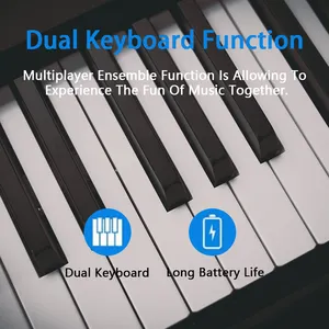 2024 Schlussverkauf Tastatur Musikinstrumente Großhandel professionelles tragbares 88-Taste-gewichtetes elektronisches digitales Klavier mit Pedal