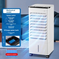 Ventilateur de climatisation DC super rafraîchissant, mobile, petit, pour chambre à coucher, avec minuterie, 3 vitesses et circulation d'eau glacée