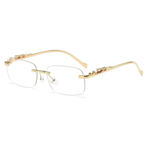 1 Par <span class=keywords><strong>de</strong></span> Gafas Únicas con Diseño <span class=keywords><strong>de</strong></span> Estampado <span class=keywords><strong>de</strong></span> Leopardo, <span class=keywords><strong>Lentes</strong></span> Cuadradas sin Marco, Ideales para Reuniones Informales y Atuendos a la Moda - Product Image 6