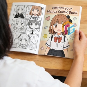 Impression personnalisée <span class=keywords><strong>de</strong></span> livres <span class=keywords><strong>de</strong></span> bandes dessinées vierges pour enfants et adultes, livres d'histoires à couverture souple, livres d'anime et <span class=keywords><strong>de</strong></span> manga - Product Image 1