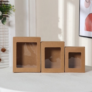 IMEE-Caja <span class=keywords><strong>de</strong></span> regalo <span class=keywords><strong>de</strong></span> gran tamaño Kraft, cajón deslizante con ventana transparente blanca, marrón y negra, exhibición <span class=keywords><strong>de</strong></span> flores <span class=keywords><strong>de</strong></span> juguete, caja <span class=keywords><strong>de</strong></span> regalo pequeña <span class=keywords><strong>para</strong></span> <span class=keywords><strong>vino</strong></span> - Product Image 2