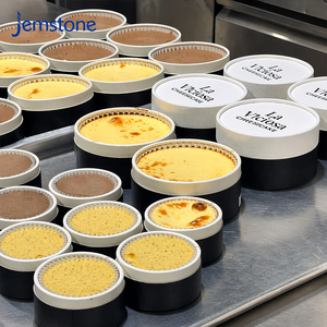 กระดาษห่อเค้กบาสก์ช็อกโกแลตเกรดอาหารแบบกำหนดเอง ทนความร้อน 220 องศา ° กล่องบรรจุภัณฑ์ทรงกระบอก กล่องของขวัญทรงกระบอกกลมทำจากกระดาษแข็ง - Product Image 1