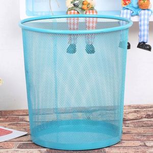 Paper <b>Basket</b> Trash Bin Round Metal <b>Mesh</b> Waste Bins Trash Can Dustbin Wastebasket Garbage Bin - Product Image 6