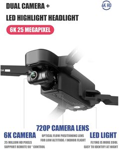Drone professionnel pliable 8811 Pro avec contrôle radio, Wifi, photo par geste et caméra 4K - Product Image 3