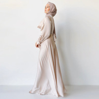 Robe Abaya Modeste Satin Soirée Accessoire Vêtement Traditionnel Musulman