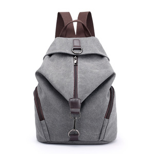 Hot Sale High Quality Women <b>Canvas</b> Fashion Shoulders Bag Big Capacity Travel <b>Backpack</b> Wholesale - Product Image 1