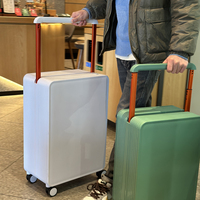 Maleta Rígida Expandible de 20-24 Pulgadas con Asa Ancha Central y Ruedas Giratorias, con Candado TSA, para Viajes de Ocio Unisex