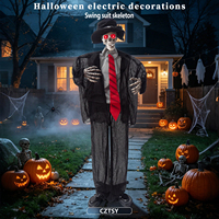 2026 Halloween Station Ghost Costume Électrique Lumineux Oscillant, Accessoire de Décoration et d'Affichage pour Salle d'Évasion, Bar et Scène d'Horreur