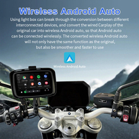 Navigateur GPS portable pour moto avec écran tactile IPS de 5 pouces, Android, étanche IP6X7, sans fil, Android Auto, USB, CarPlay, stéréo, 1 an