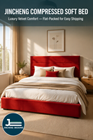 Matelas en mousse haute densité compressé, 60 % d'économie d'espace, personnalisable, lits souples pour hôtels et usage domestique