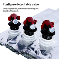 Sac de robinet en plastique personnalisé 3L 5L 10L emballage de boisson liquide dans la boîte distributeur de café de vin avec poignée