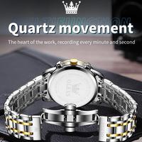 OLEVS-Montre à quartz en acier inoxydable 5529, montres lumineuses étanches pour homme, tendance, mode, business, phase de lune