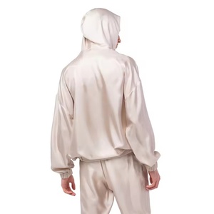 Sudadera con Capucha de Seda Unisex de Lujo con Logotipo Personalizado OEM, Sudadera Informal de Manga Larga para Hombre - Product Image 1