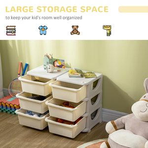Armoire de rangement moderne à 3 niveaux pour enfants coffre à tiroirs et jouets boîte de rangement bibliothèque bacs en plastique armoire placard meubles pour salle de bain - Product Image 3