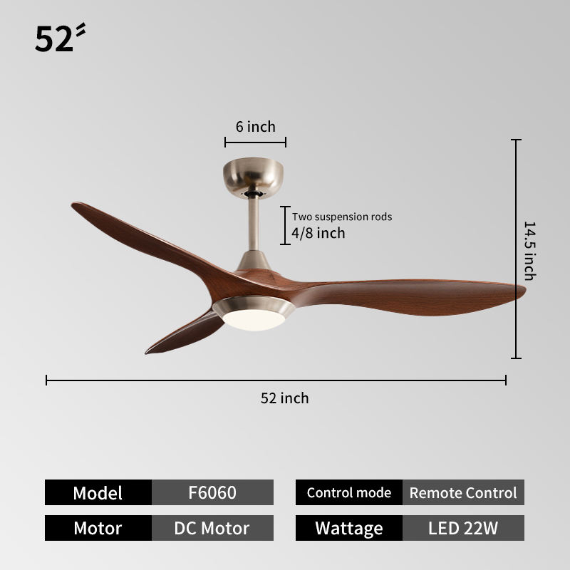 52INCH-Bronze + Walnut