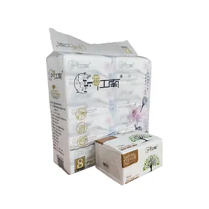 Papier de soie facial vierge biodégradable 4 plis 460 pièces par paquet nettoyant les mouchoirs en papier blancs