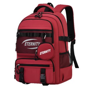 <b>Black</b>, White, Red, Green Large Capacity <b>Waterproof</b> Polyester Student <b>Backpack</b> Multi Pockets for School Travel Wholesale - Product Image 1