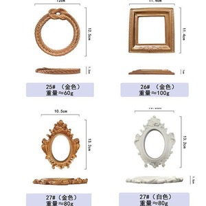 European Victorian Style Resin Mini Angel Oval Photo <b>Frame</b> Jewelry Display Wall Mount Diy Craft Gift For Couples Friends - Product Image 4