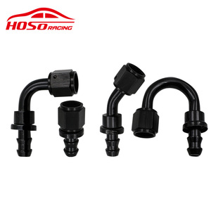 Hoso ขั้วต่อท่อน้ำมันอลูมิเนียมอัลลอยด์สำหรับแต่งรถแข่ง AN4 AN6 AN8 AN12 AN10 0 45 90 180องศาสีน้ำเงินสีแดง - Product Image 2