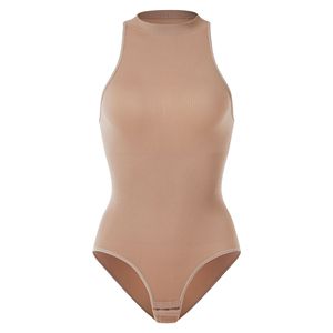 Body de Compresión de Cuello Alto para Mujer, Sin Mangas, Control de Abdomen, Moldeador Sin Costuras - Product Image 6