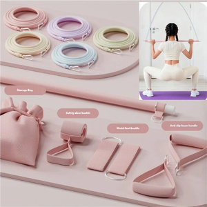 Bande de Résistance Élastique Portable en TPE pour Entraînement des Épaules et du Dos, Pilates, Fitness à Domicile, Colorée et Réglable pour Porte - Product Image 1