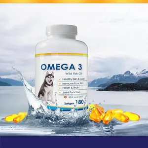 Wholesale Heart Health Supplements Pet Care Alaska Salmon Oil Softgel 120 Omega 3 Fish Oil Capsules Soft Gels For Dogs And Cats