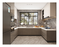 Fabricant de meubles de cuisine modernes en panneaux de mélamine sur mesure