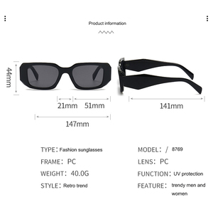 Fashion Women Men Square Glasses Retro Wholesale Brands High Quality Designer <b>Sunglasses</b> - Product Image 3