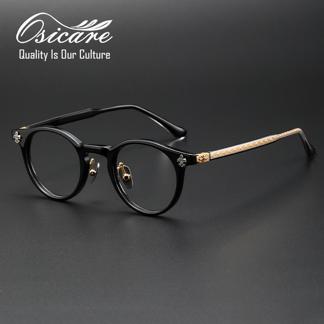 Designer Brand Eye Glasses Chrome Occhiali Lentes Lunette Homme Hearts Eyewear Spectacles Men Acetate Eyeglasses Optical Frame
