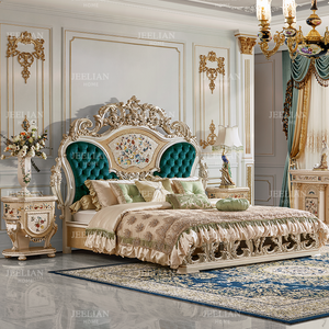 {Secret Realm} JEELIAN Luxuoso Tribunal Francês Estilo Villa Casa Duplo Casamento Cama Shell Inlay Quarto Cama Grande - Product Image 2