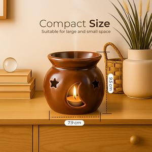 Jasmine Ceramic Scent Diffuser Gift <b>Set</b> with <b>Essential</b> <b>Oil</b> and Tealight Candles Wholesale Aromatherapy Home Decor Collection - Product Image 4