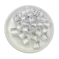 Mini cubes de glace carrés en résine 3D transparente 18mm 24mm pour la décoration de la maison et les mariages