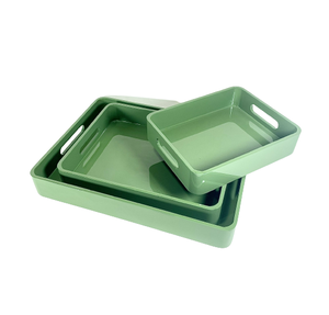 Plateau en laque de haute qualité, forme personnalisée, plateau de service décoratif pour aliments, boissons, thé, café, table à manger - Product Image 5