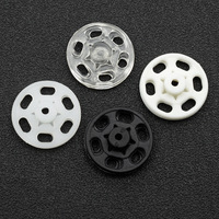 Presse à coudre transparente blanche Boutons pression en plastique 2 parties Design carré Taille 6mm 10mm 15mm 18mm Résine de nylon décorative lavable