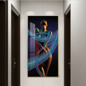 Une danse sexy <span class=keywords><strong>femme</strong></span> art mural nu peinture de luxe pour la décoration intérieure photo impression toile et affiche couloir entrée Un cadeau - Product Image 2