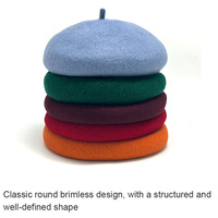 RongGuang Vente en gros – Nouveau Béret Unisexe en Laine de Haute Qualité, Chaud et Tendance, Couleur Unie, Style Classique, pour Femme et Homme