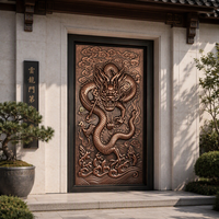 Panneau mural en bronze avec relief de dragon chinois, sculpture murale ondulée, taille et couleur personnalisées pour l'entrée, la villa, le salon, décoration