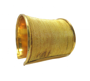 Bracelet de manchette en métal en laiton fabriqué à la main de qualité de l'Inde plaqué or Turquoise perle incrustation accessoire de bijoux de mode pour cadeau - Product Image 5