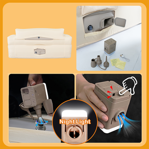 โซฟาเป่าลมสองที่นั่งแบบกำหนดเองพร้อมที่คลุมผ้าเก้าอี้เลานจ์เป่าลมพร้อมปั๊มในตัวโซฟาห้องนั่งเล่นกลางแจ้ง - Product Image 2