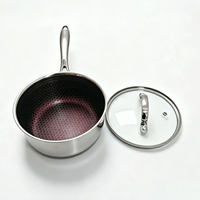 Ensemble de casseroles en acier inoxydable personnalisé de 4 pièces, antiadhésif, respectueux de l'environnement