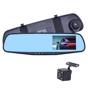 Camera hành trình ô tô <span class=keywords><strong>DVR</strong></span> màn hình kép 4.3 inch <span class=keywords><strong>HD</strong></span> 1080P với chức năng ADAS, camera lùi gương chiếu hậu tự động - Product Image 1