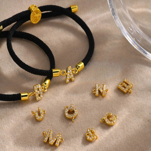 Bracciale alla Moda con Cinturino Regolabile e 26 Lettere, Bracciale in Oro con Diamanti e Zirconi, Braccialetti Intrecciati da Donna, Gioielli dell'<span class=keywords><strong>Amicizia</strong></span> - Product Image 1