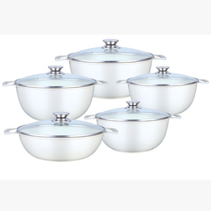 <b>Cookware</b> <b>Set</b> Marble Die Cast Non Stick Pots With Lids 10 Piece <b>Induction</b> Compatible Oven Safe Superior Quality - Product Image 4