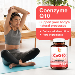 Gélules de CoQ10 OEM avec 200 mg de coenzyme Q10, favorisent la cognition, propriétés antioxydantes, améliorent la production d'énergie, complément alimentaire à base de plantes. - Product Image 4