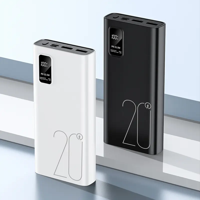 Custom Logo Ultra Slim 20000mAh Li-Polymer Battery PD100W Fast Charging Portable Power Bank