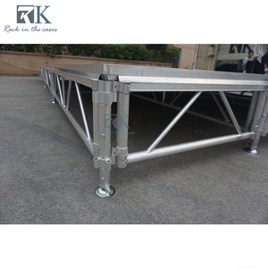 Plataforma Ajustable Antideslizante para Discursos, Instalación Rápida, Aluminio y Madera Contrachapada, 750 kg/m² - Product Image 6